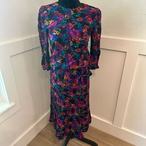 Vibrant Floral Maxi Dress